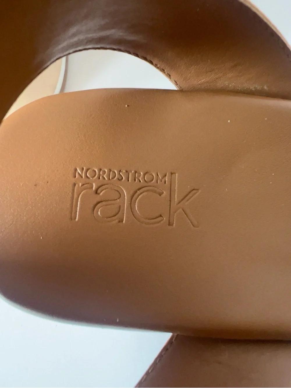 Nordstrom Rack Platform Sandals Women’s Size 8M Camel Stretch Slingback Comfort